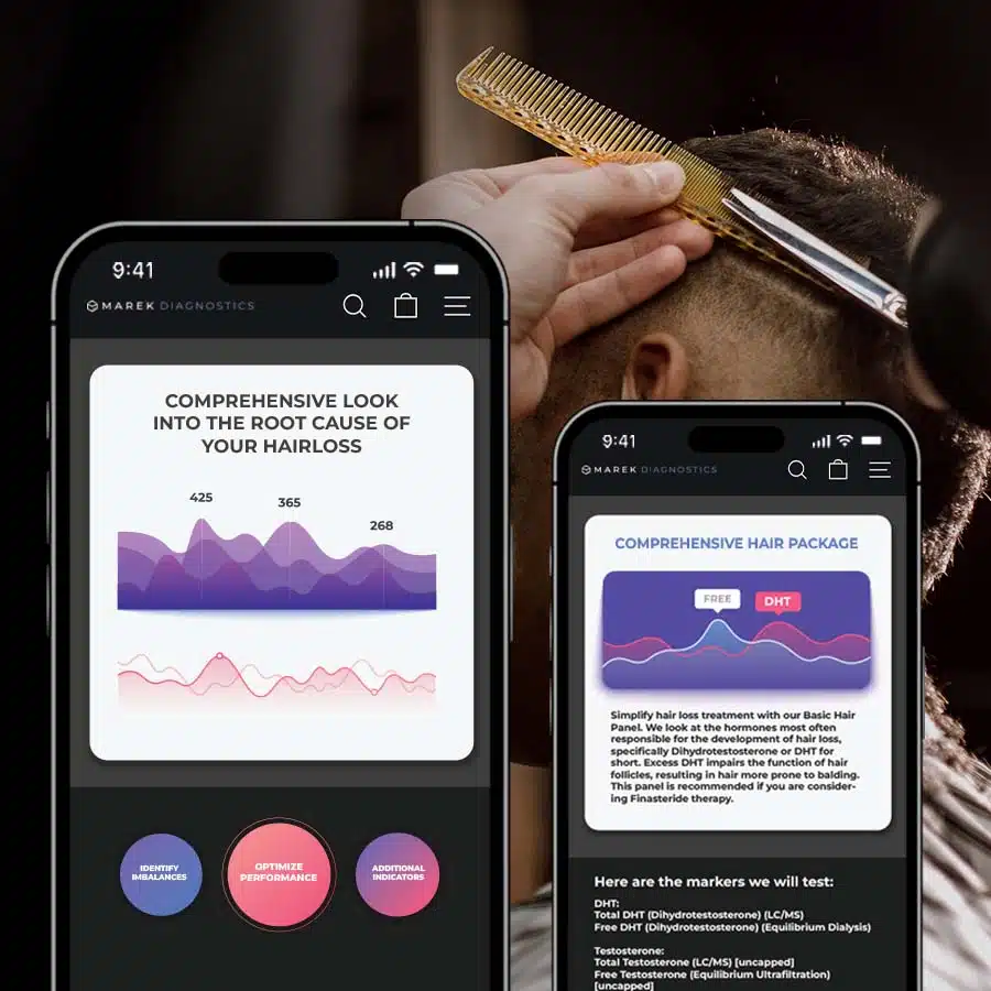 Hair loss analysis on smartphones. Identifies DHT & hormone imbalances impacting hair follicle health. Consider before hair transplant.